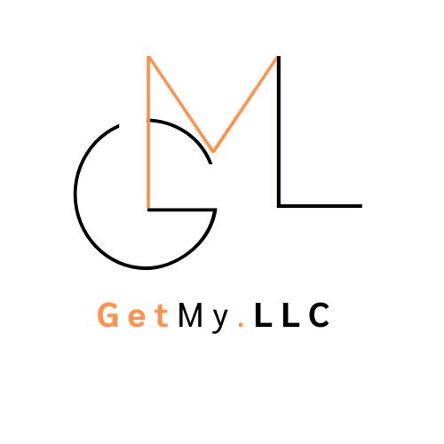 Logo image for Get My LLC, three letters G M and L intersecting to form the Get My LLC logo.